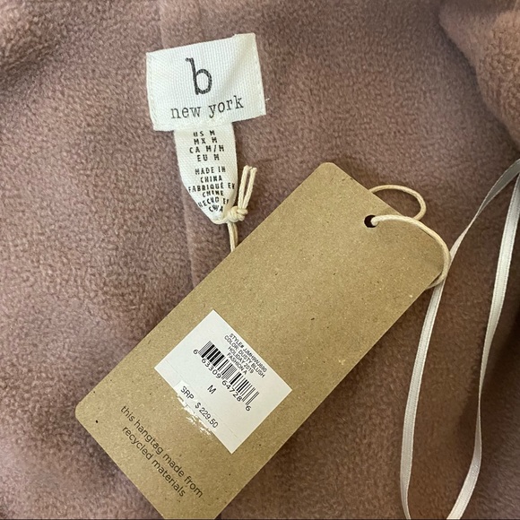 B New York Faux Suede Oversized Hooded Coat in Dusty Blush Size Medium NWT - Picture 10 of 11